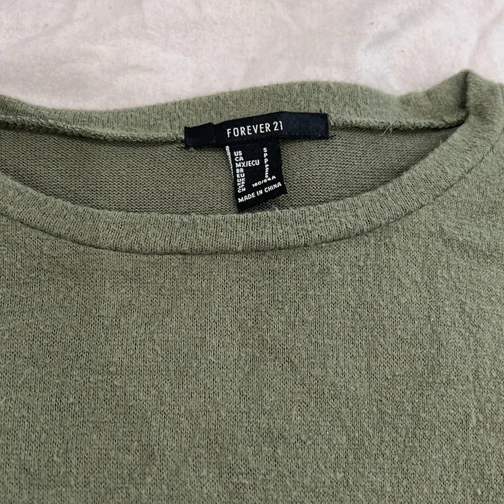 🛍 3/$10 Forever 21 Green Teeshirt dress - body con style - Picture 5 of 6